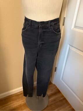Good American High-Rise Black Straight Jeans